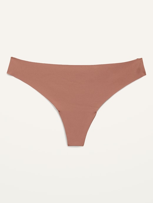 Image number 1 showing, Soft-Knit No-Show Thong Underwear