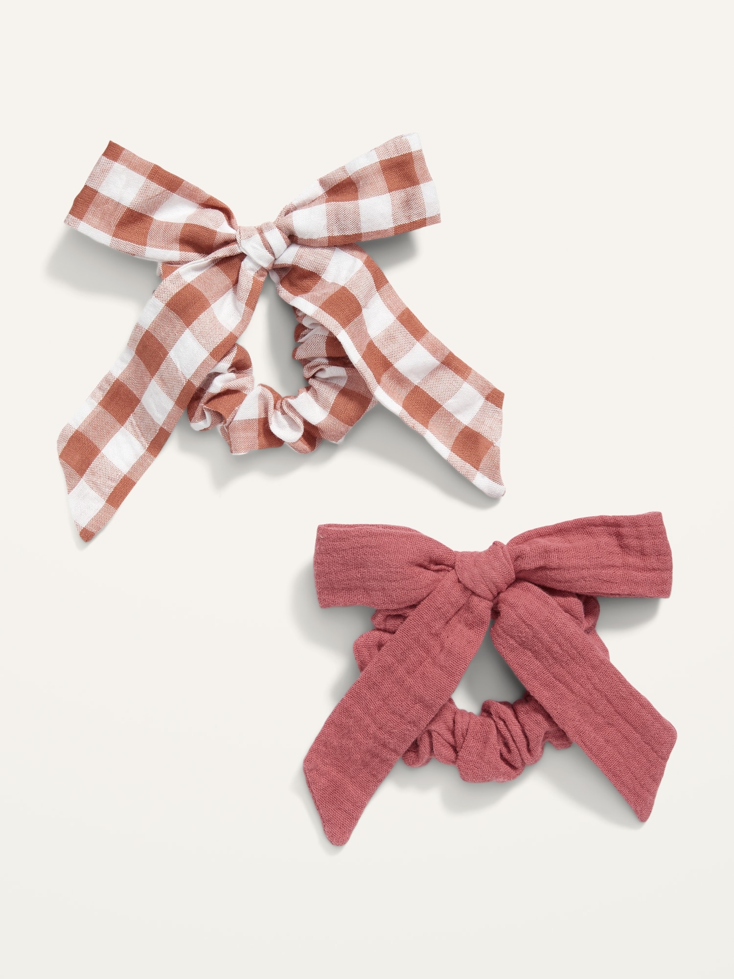 Old Navy Ribbon Bow Hair Tie 2-Pack for Women red. 1
