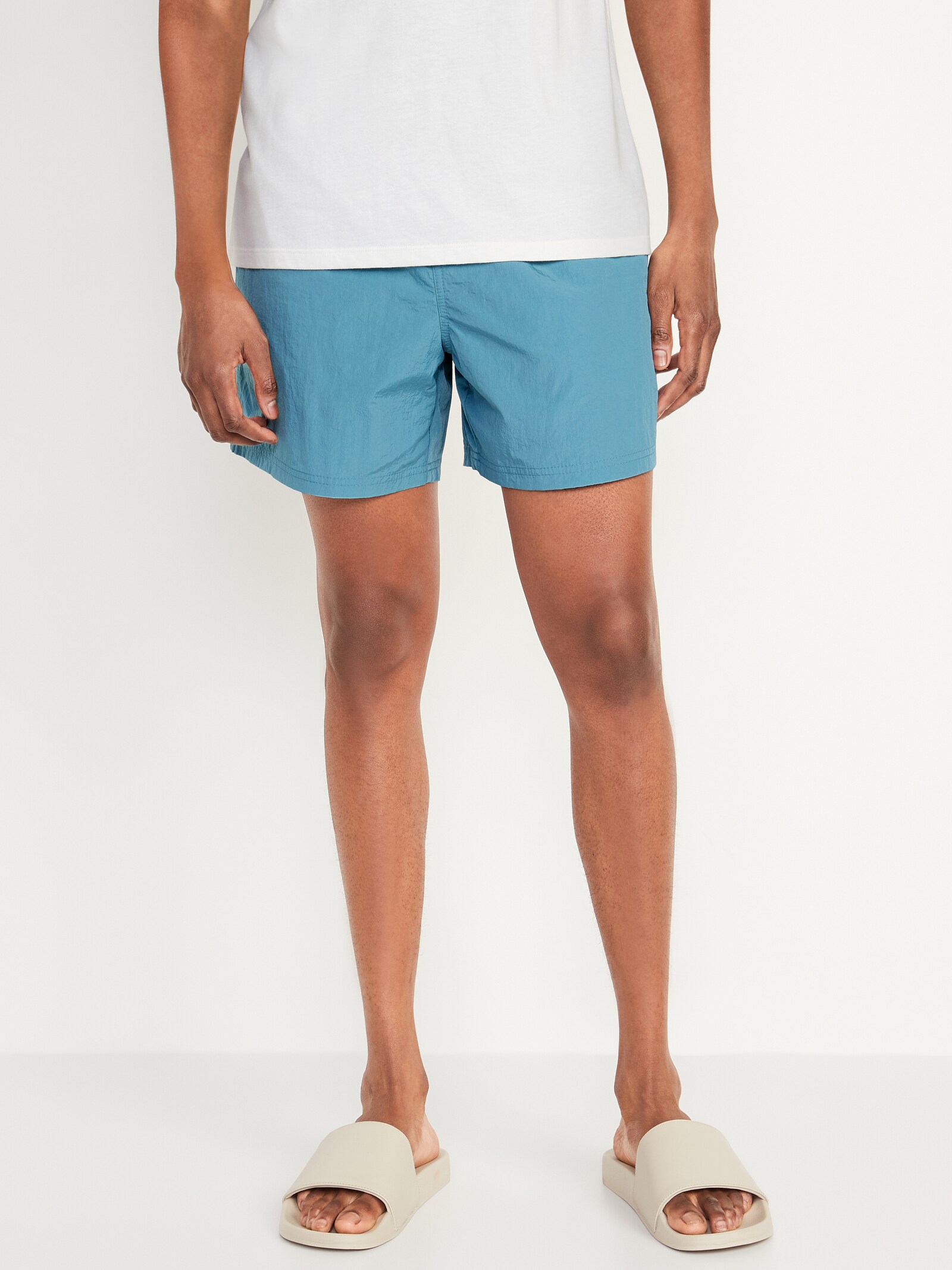 Packable Nylon Swim Trunks for Men --5 