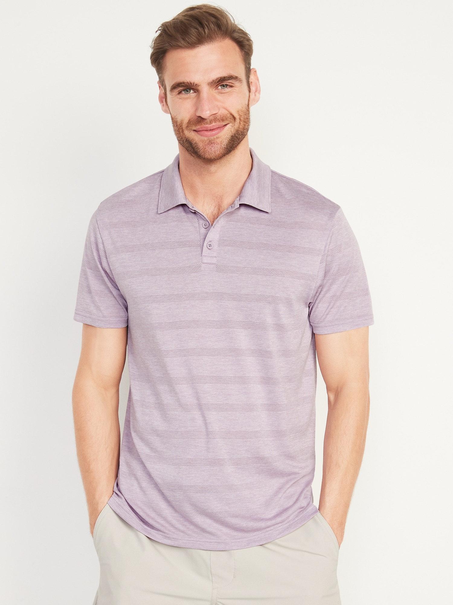 old navy purple polo