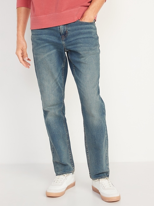 Image number 1 showing, Athletic Taper Built-In Flex Medium-Wash Jeans