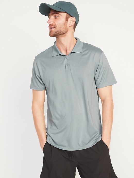 Image number 1 showing, Go-Dry Cool Odor-Control Core Polo for Men