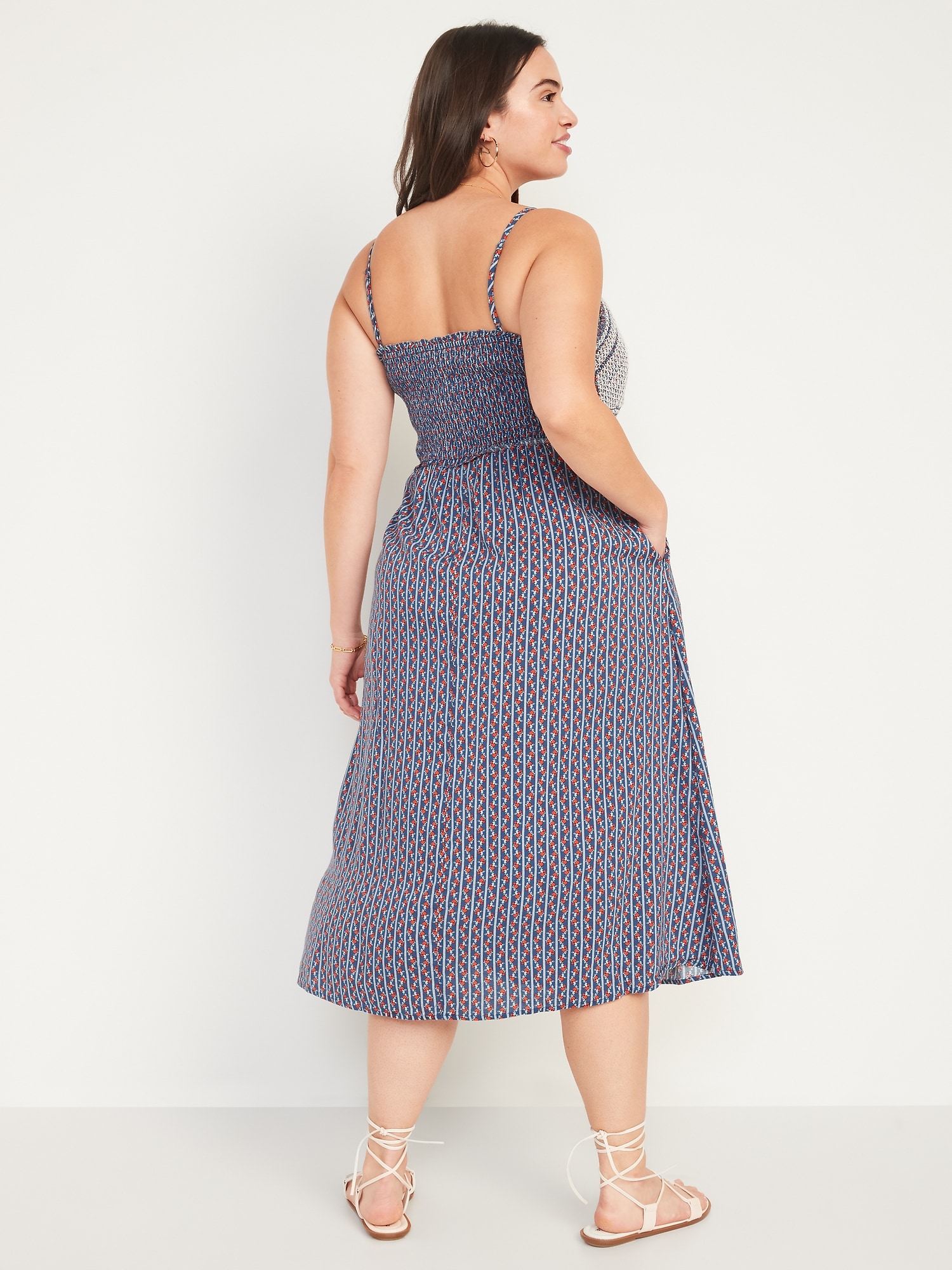 old navy fit and flare sleeveless dress