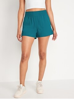 High-Waisted StretchTech Shorts for Women -- 4-inch inseam