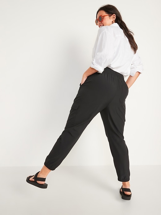 Image number 6 showing, High-Waisted StretchTech Cargo Jogger Pants for Women