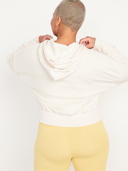 Image number 6 showing, Loose Cropped Quarter-Zip Hoodie for Women