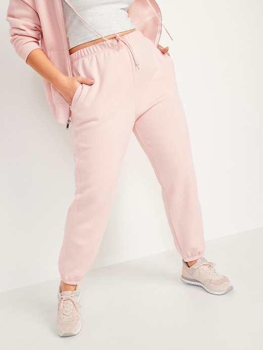 Image number 5 showing, Extra High-Waisted Cropped French-Terry Classic Jogger Sweatpants