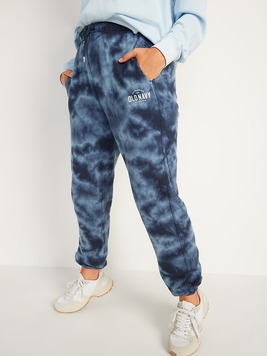 Image number 5 showing, High-Waisted Logo-Graphic Tie-Dye Sweatpants