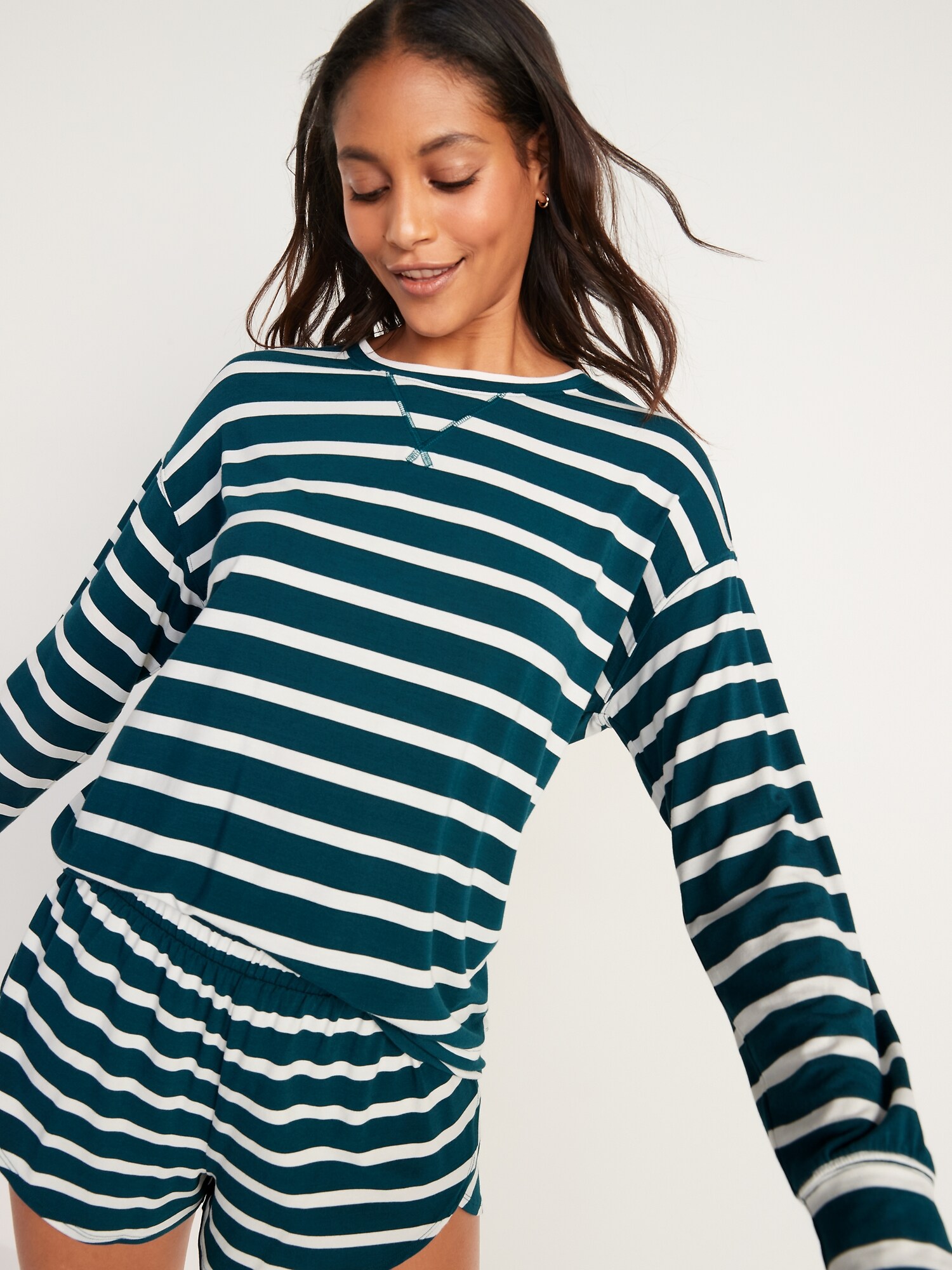 Sunday Sleep LongSleeve Pajama Tunic Top for Women Old Navy