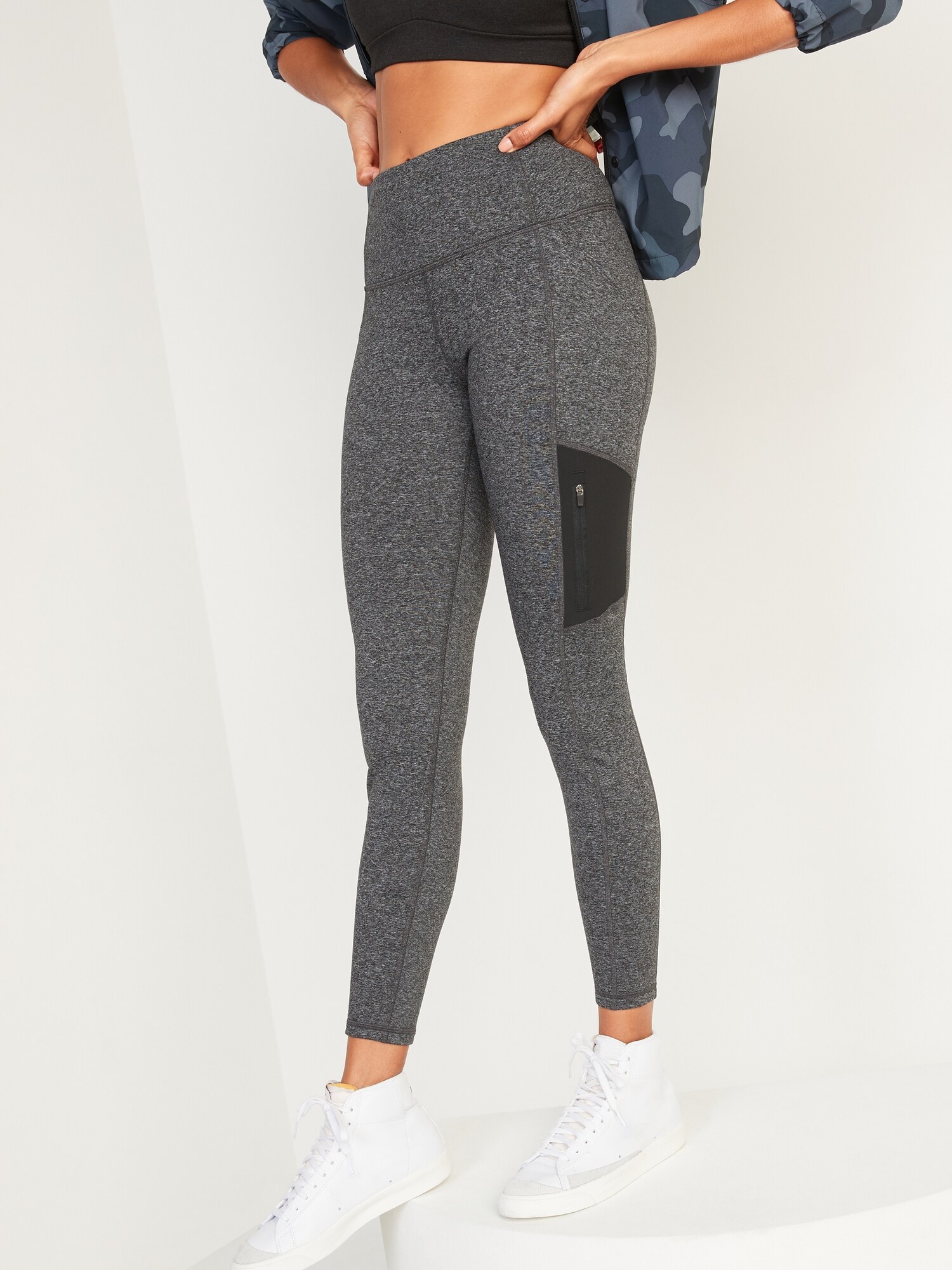 High-Waisted CozeCore Hybrid Zip-Pocket 