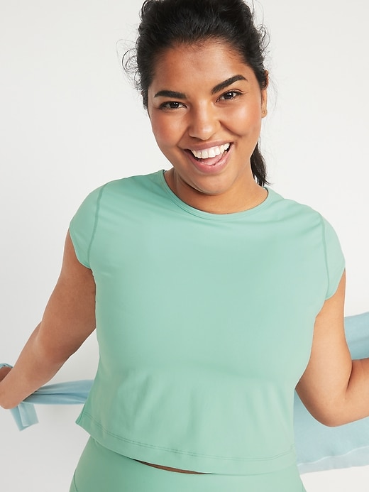 Image number 5 showing, PowerSoft Cropped Short-Sleeve Top