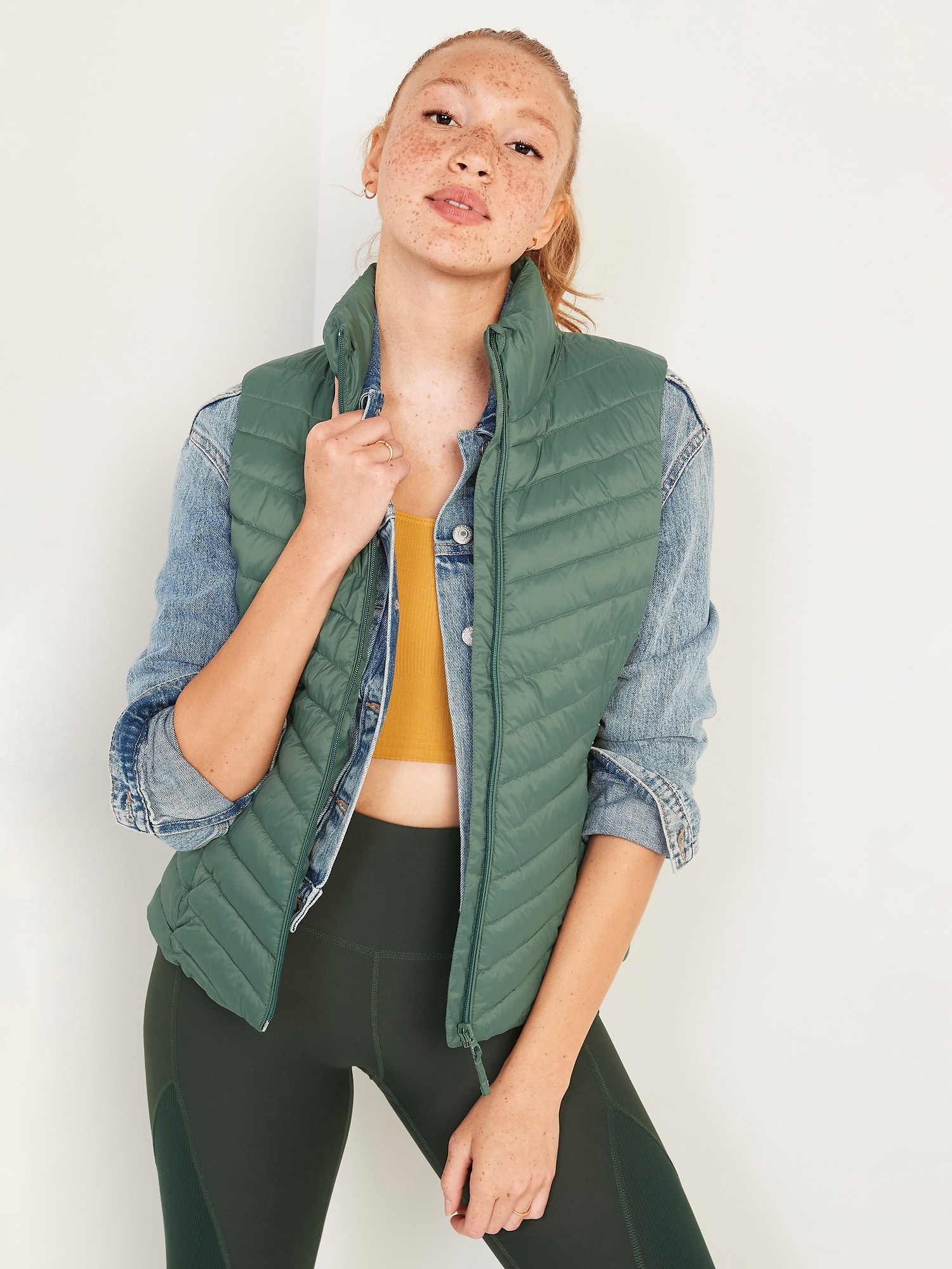 old navy ladies puffer vest