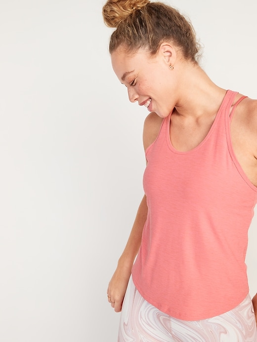 L'image numéro 1 présente Camisole en tricot flammé à dos nageur Breathe ON pour Femme