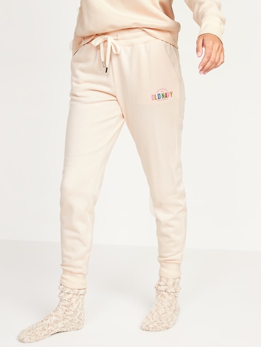 Image number 1 showing, Mid-Rise Tie-Dyed Logo-Graphic Sweatpants