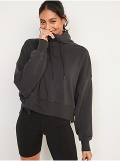 Oversized Mock-Neck Sweatshirt for Women
