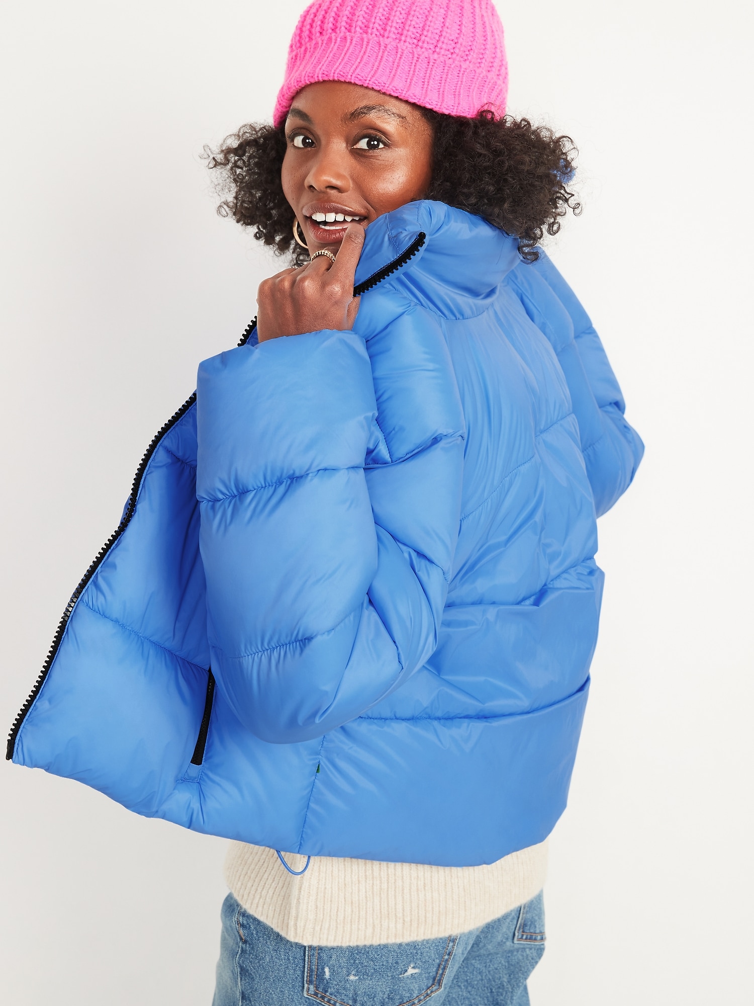 short womens puffer coat