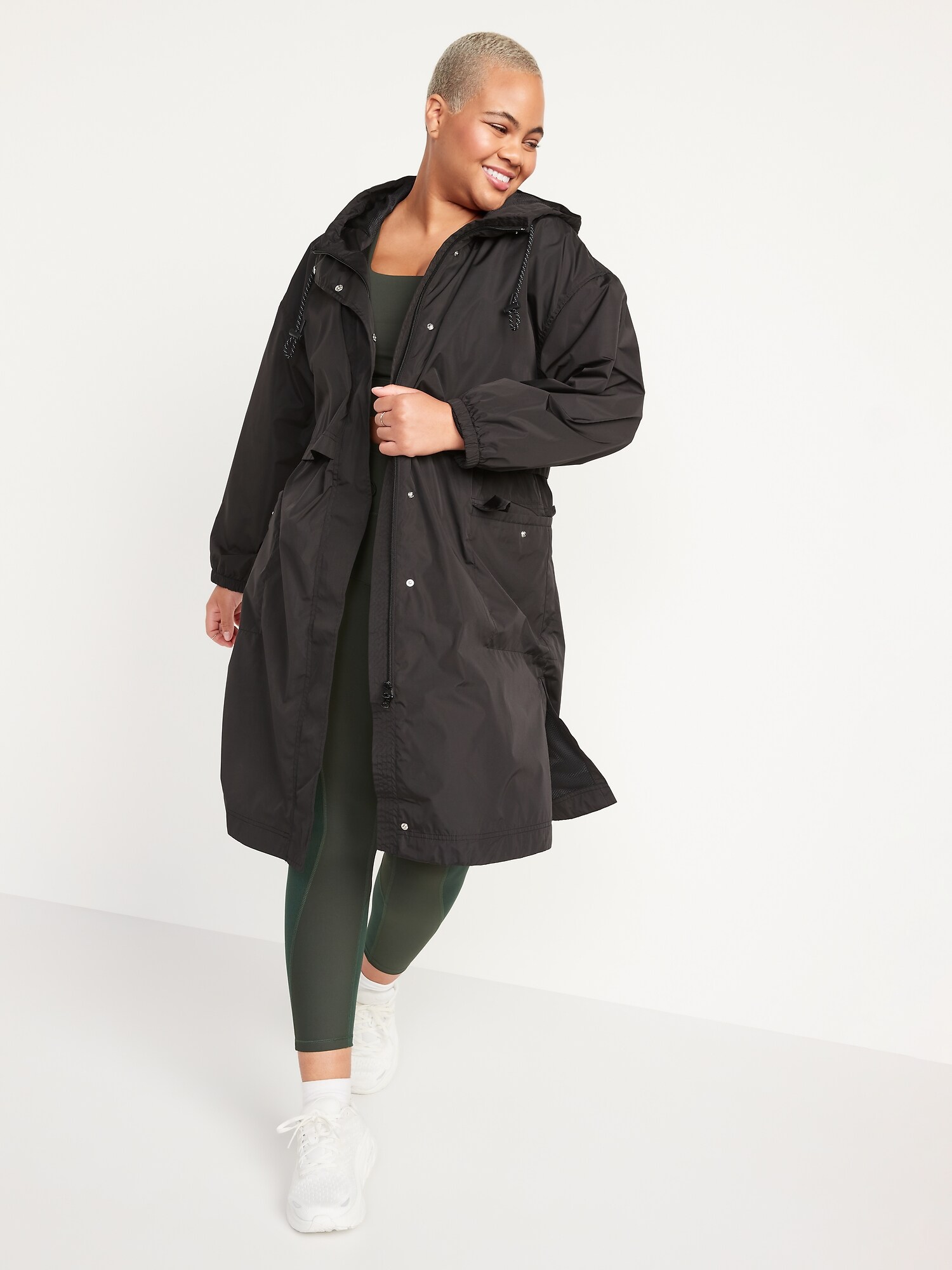 ジャケット・アウター Hooded Over COAT Oversized Water-Resistant Hooded Coat | Old Navy