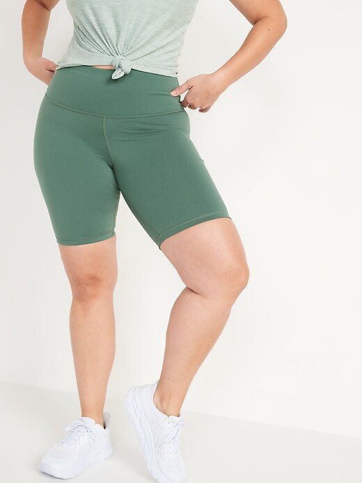 Image number 5 showing, High-Waisted PowerPress Biker Shorts for Women - 8-inch inseam