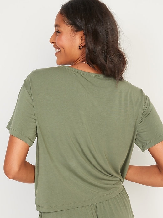 L'image numéro 2 présente T-shirt ample en jersey ultra-doux pour Femme