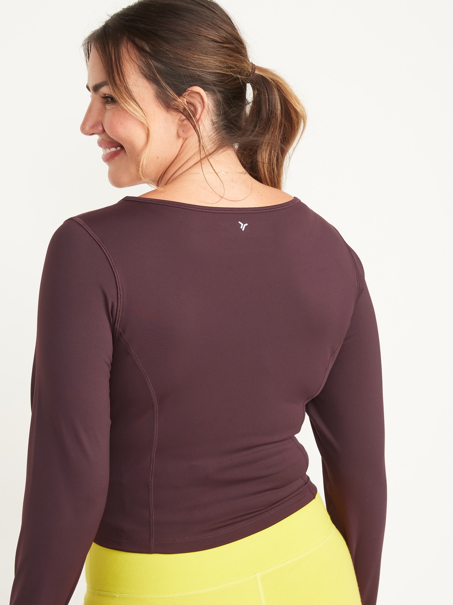 Women's Whipped Cropped Long Sleeve