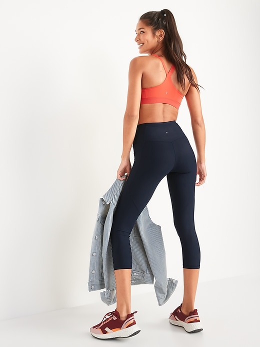 Image number 2 showing, High-Waisted PowerSoft Side-Pocket Crop Leggings for Women