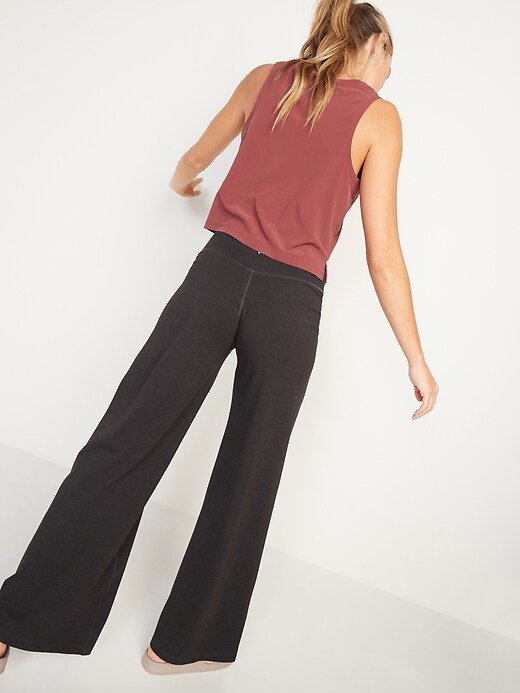 Image number 2 showing, Extra High-Waisted PowerChill Hidden-Pocket Wide-Leg Yoga Pants for Women