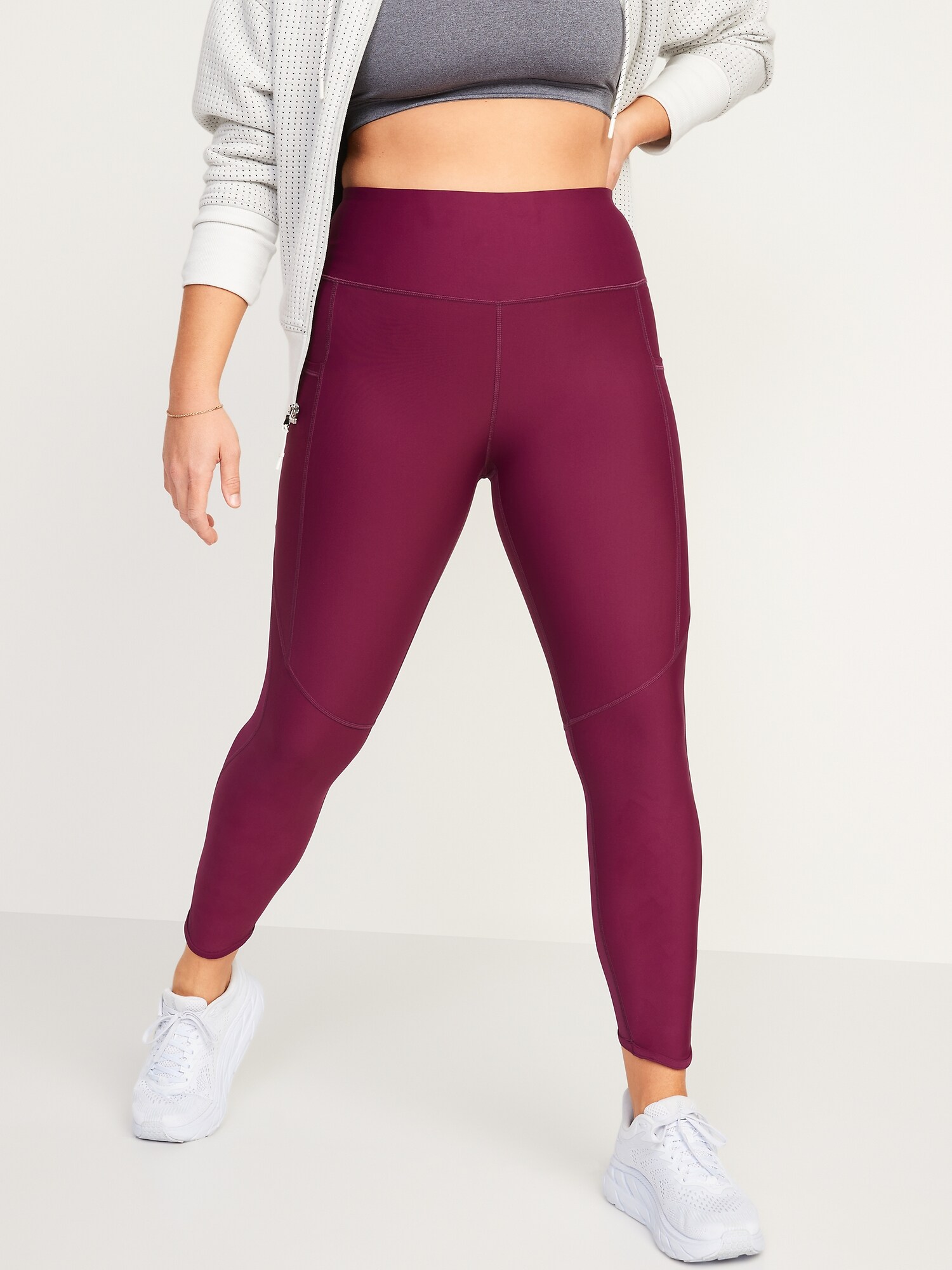 old navy maroon leggings