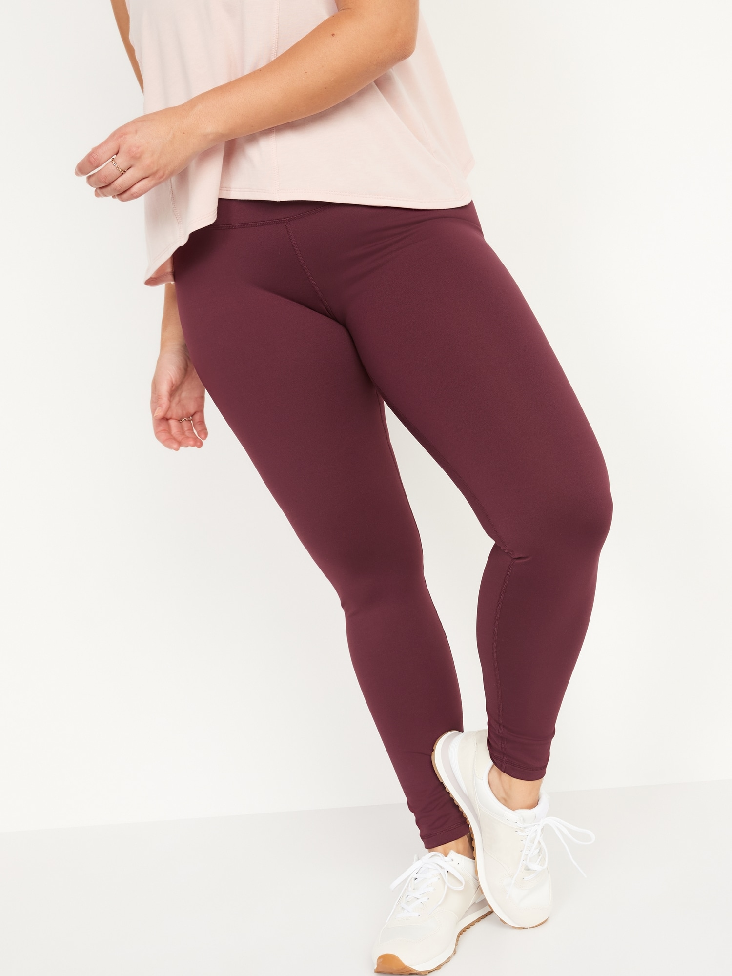 Women's High Waisted Cotton Compression Leggings. • Long, (7306343)