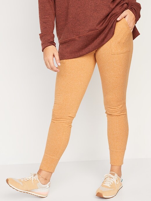 high waisted cozecore jogger leggings