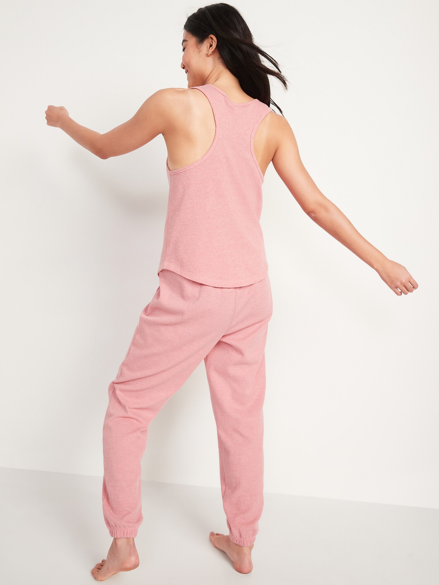 High-Waisted Thermal Jogger Lounge Pants