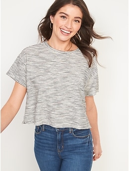 Short-Sleeve Oversized Stripe T-Shirt for Women