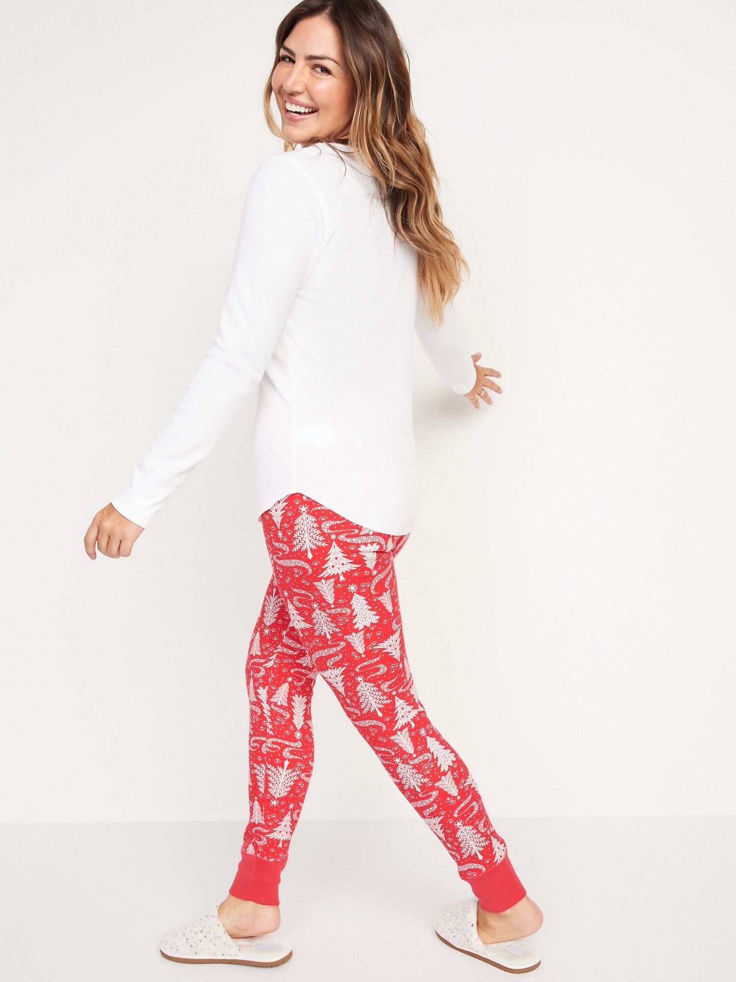 Matching Printed Thermal-Knit Pajama 