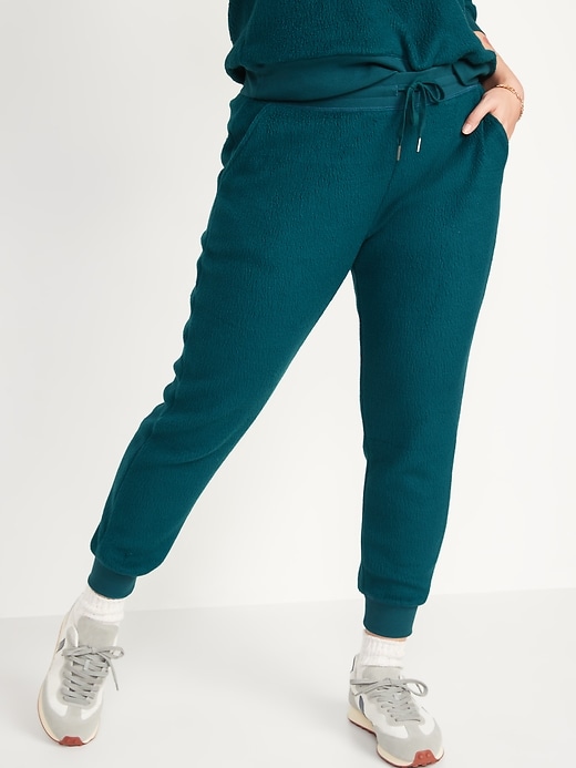 Image number 5 showing, Mid-Rise Vintage Sherpa Sweatpants