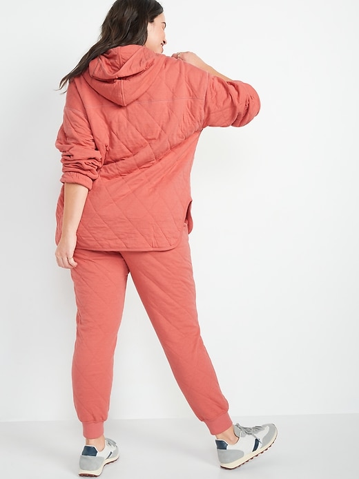 Image number 6 showing, Extra High-Waisted Quilted Jogger Sweatpants
