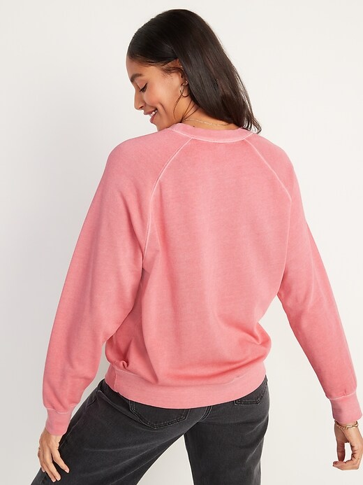 Image number 2 showing, Vintage Specially Dyed Crew-Neck Sweatshirt for Women