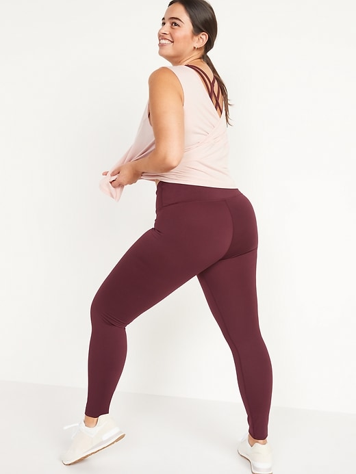 High-Waisted Elevate Built-In Sculpt Plus-Size 7/8-Length Leggings