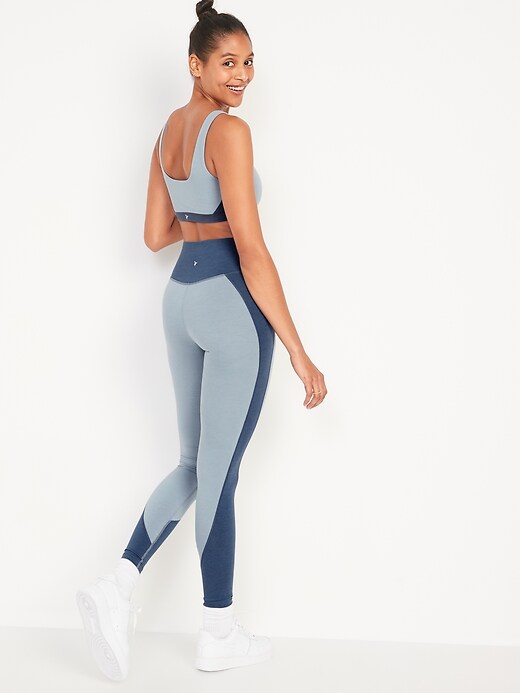 Image number 2 showing, Extra High-Waisted PowerChill Two-Tone Compression Leggings for Women
