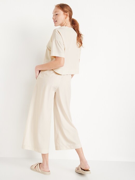 Image number 2 showing, Extra High-Waisted StretchTech Cropped Wide-Leg Pants for Women