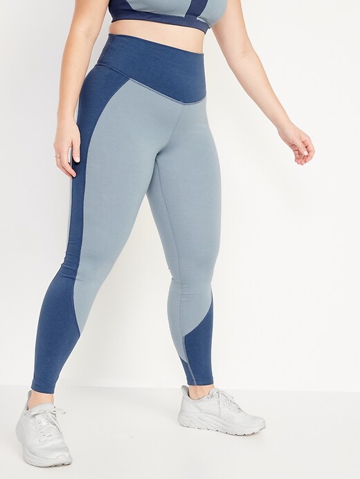 Image number 5 showing, Extra High-Waisted PowerChill Two-Tone Compression Leggings for Women