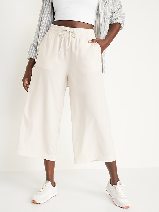Image number 5 showing, Extra High-Waisted StretchTech Cropped Wide-Leg Pants for Women