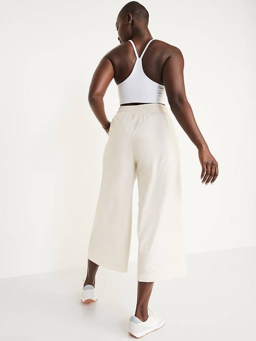 Image number 6 showing, Extra High-Waisted StretchTech Cropped Wide-Leg Pants for Women