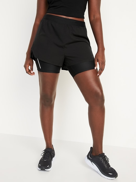 High-Waisted 2-in-1 StretchTech Shorts -- 3-inch inseam