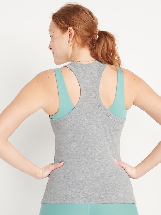 L'image numéro 2 présente Camisole UltraLite à dos nageur en tricot côtelé pour Femme