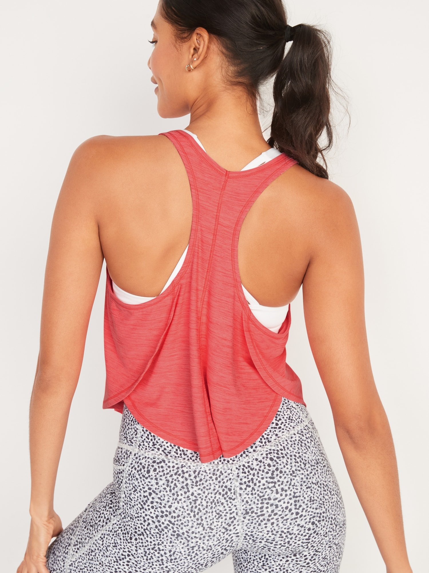 Breathe ON Cropped Racerback Tank Top 