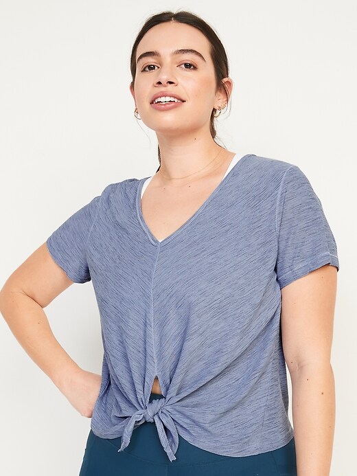 Image number 5 showing, Short-Sleeve Breathe ON Reversible Cropped T-Shirt
