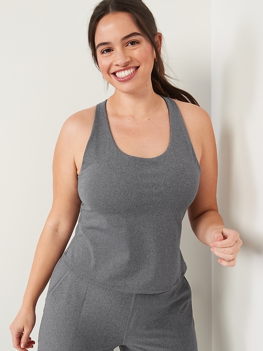 Image number 5 showing, PowerSoft Cropped Shelf-Bra Tank Top for Women