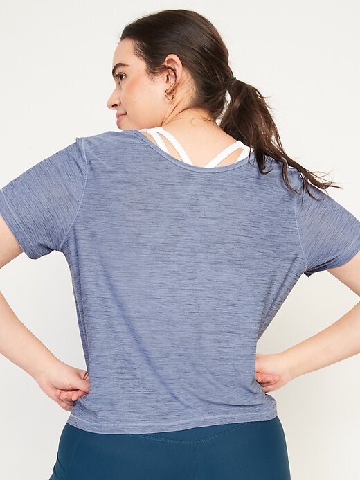 Image number 6 showing, Short-Sleeve Breathe ON Reversible Cropped T-Shirt