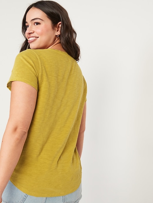 Image number 6 showing, Short-Sleeve EveryWear Slub-Knit T-Shirt for Women