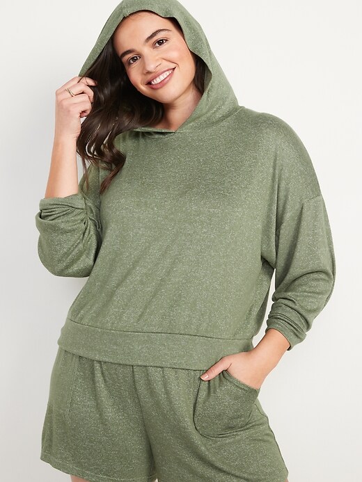 Oversized Plush-Knit Pullover Hoodie | Old Navy