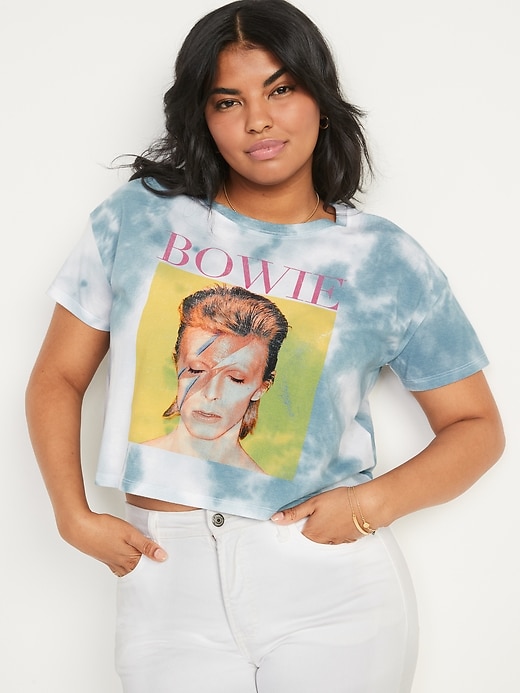 Licensed Rock Star Graphic Cropped T-Shirt for Women | Old Navy